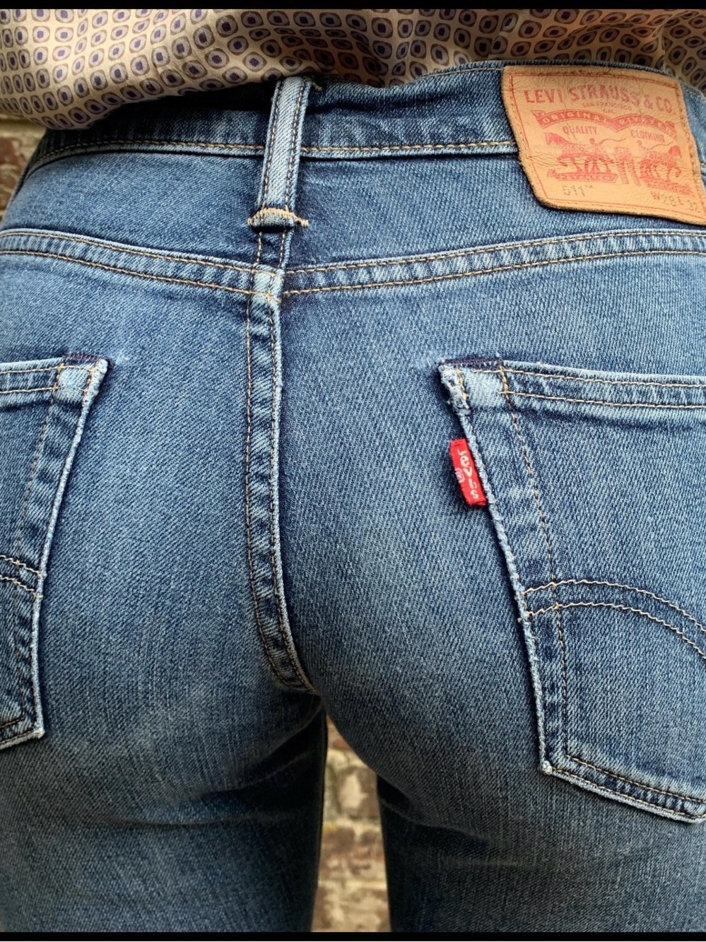 Levi's Women's 511 Blue Straight Leg Jeans with Red Tab